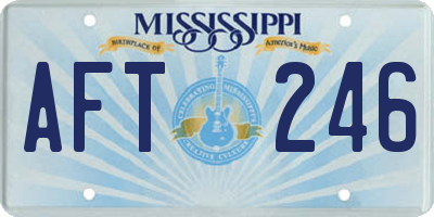 MS license plate AFT246
