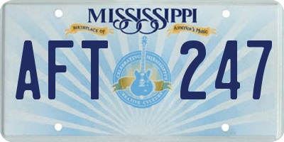 MS license plate AFT247
