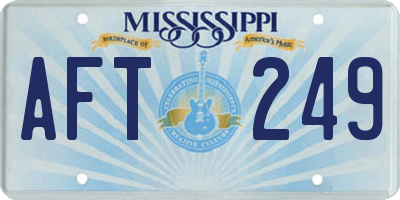 MS license plate AFT249