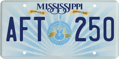 MS license plate AFT250