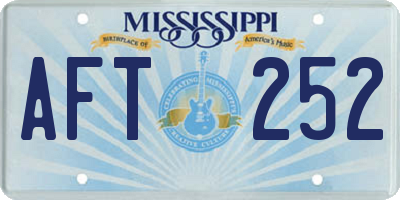 MS license plate AFT252