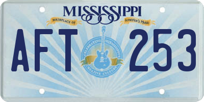 MS license plate AFT253