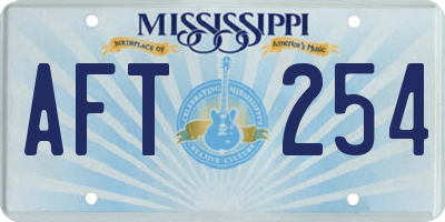MS license plate AFT254