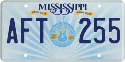 MS license plate AFT255