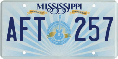 MS license plate AFT257