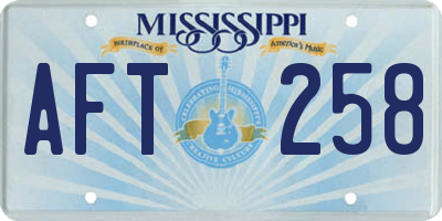 MS license plate AFT258