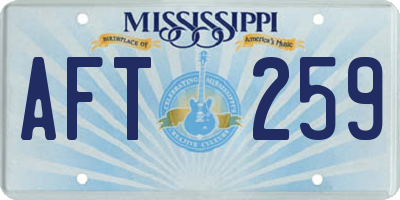 MS license plate AFT259