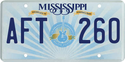 MS license plate AFT260
