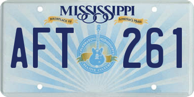 MS license plate AFT261