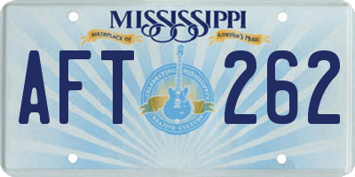 MS license plate AFT262
