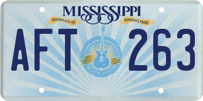 MS license plate AFT263