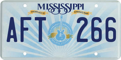 MS license plate AFT266