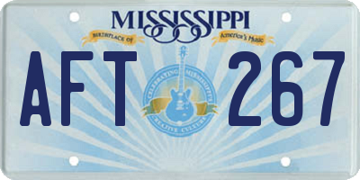 MS license plate AFT267