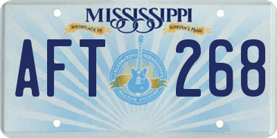MS license plate AFT268