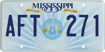 MS license plate AFT271