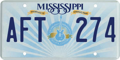 MS license plate AFT274