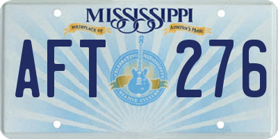 MS license plate AFT276
