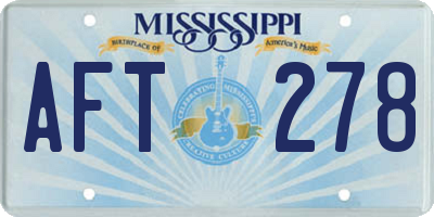 MS license plate AFT278