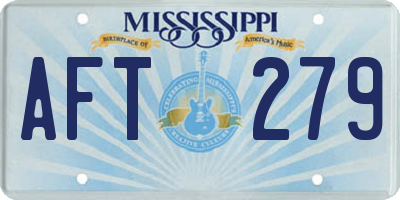 MS license plate AFT279