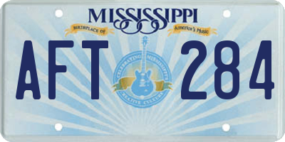 MS license plate AFT284