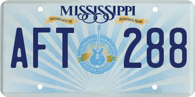 MS license plate AFT288