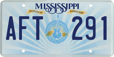 MS license plate AFT291