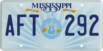 MS license plate AFT292