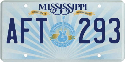 MS license plate AFT293