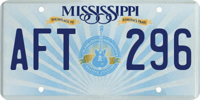 MS license plate AFT296