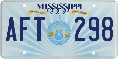 MS license plate AFT298
