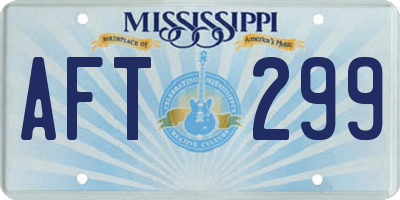 MS license plate AFT299