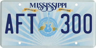MS license plate AFT300
