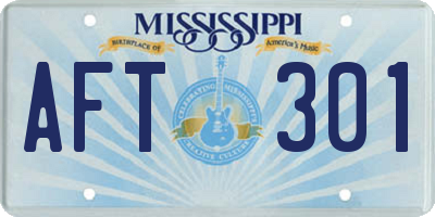 MS license plate AFT301