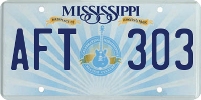 MS license plate AFT303