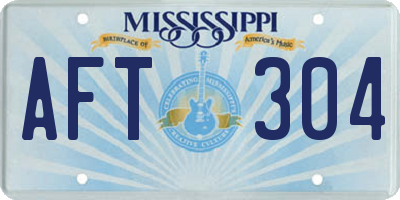 MS license plate AFT304