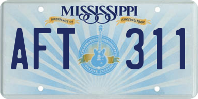 MS license plate AFT311