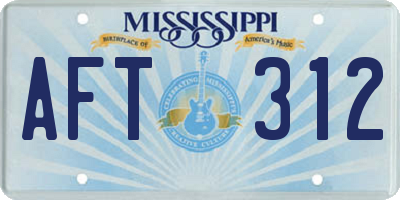 MS license plate AFT312