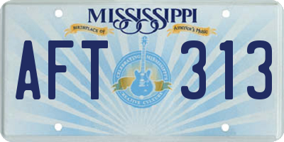 MS license plate AFT313