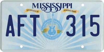 MS license plate AFT315