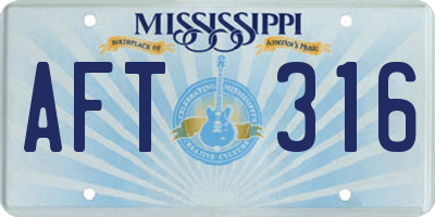 MS license plate AFT316