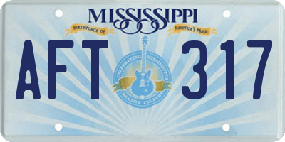 MS license plate AFT317