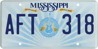 MS license plate AFT318