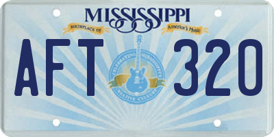 MS license plate AFT320