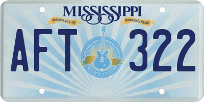MS license plate AFT322