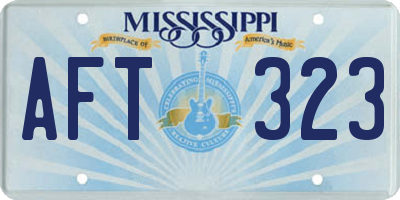 MS license plate AFT323