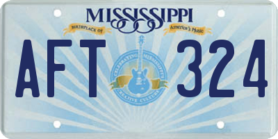 MS license plate AFT324