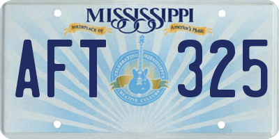 MS license plate AFT325