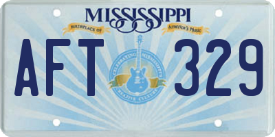 MS license plate AFT329