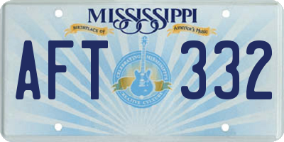 MS license plate AFT332