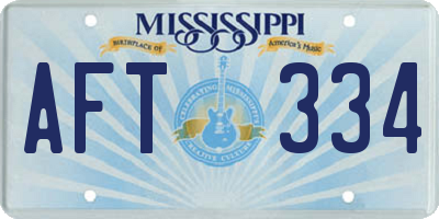 MS license plate AFT334